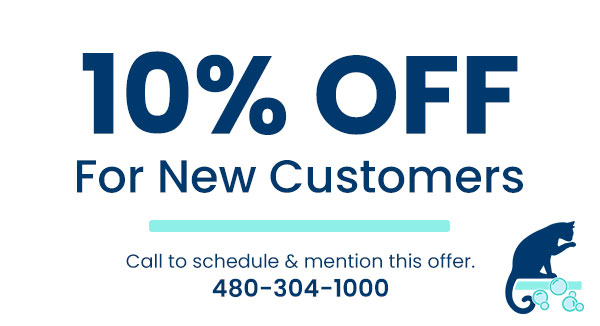 10 percent off for new cleaning service customers