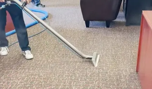 Step-1-Vacuum-Commercial-Carpet Vacuuming is the first step in carpet cleaning