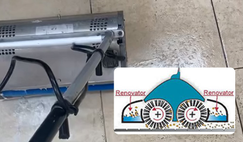 Machine used for tile and grout scrubbing